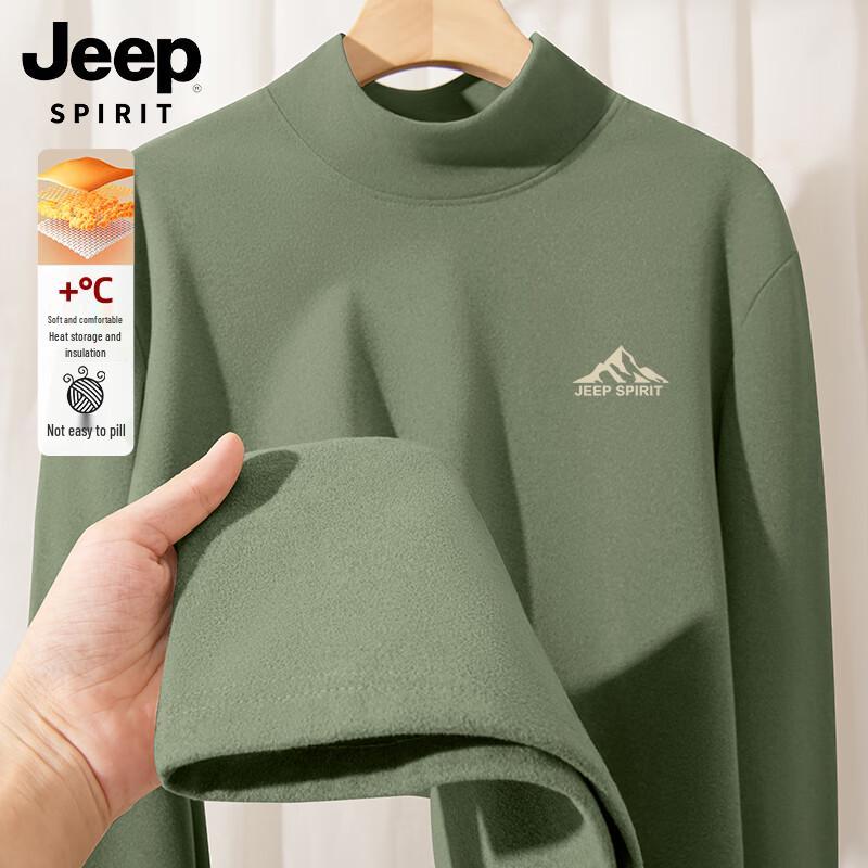 

JEEP SPIRIT Men s Fleece-Lined Long Sleeve T-Shirt M
