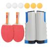 Table Tennis Rackets Balls Net Soft Shaft Kit Indoor Training Device for Children Kids