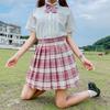 Sommer Frauen Röcke 2020 Hohe Taille Koreanischen Stil Falten Röcke für Mädchen Nette Süße Damen Plaid Mini Rock Frauen