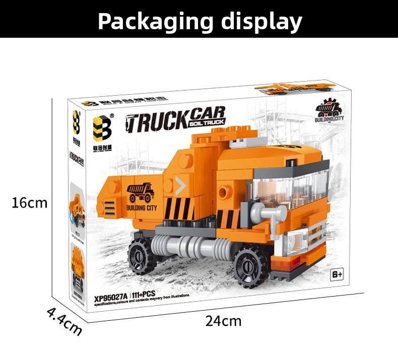 Dump Truck Construction Building Blocks Toy Set For Boys With Abs Plastic Building Blocks And Diy