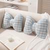 Creative Checkered Bow Cushion For Home Decor And Lounge Comfort