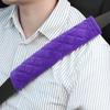 2pcs Travel Accessories Plush Car Seat Belt Shoulder Cover with Embroidery