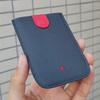 Colorful Gradient Pull-Out Card Holder, Layered Card Holder for 5 Cards, Classic Style, Magnetic Closure, Nylon Material, Hand Washable