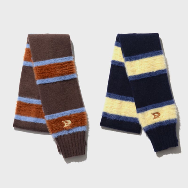 PIECEMAKER P LOGO STRIPE Knit MUFFLER (2COLORS)