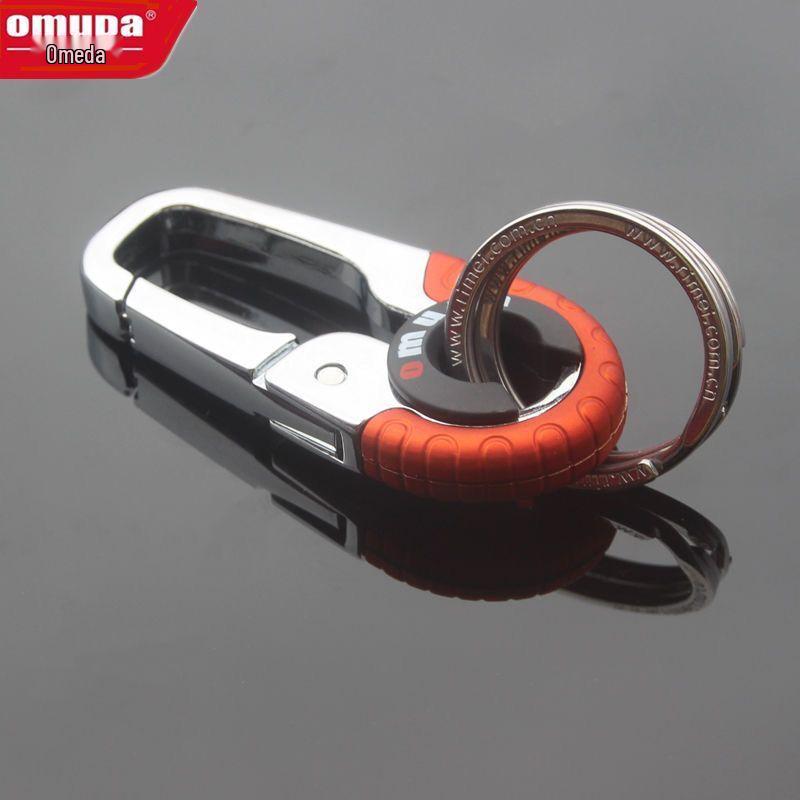 Omeida Pánská pevná kovová klíčenka s dvojitými kroužky