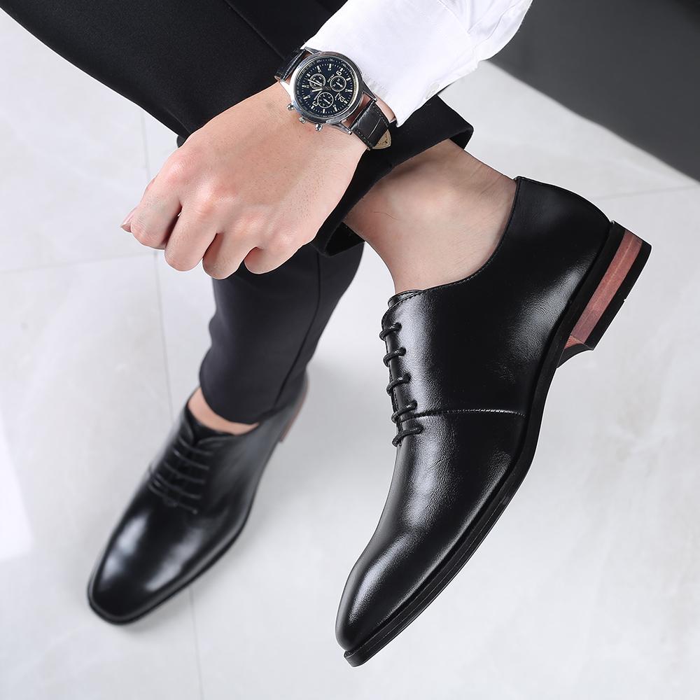 Fashion Business Dress Men Shoes Classic Leather Men's Formal Shoes Comfortable Slip On Dress Shoes Men Oxfords Size 47 48