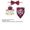 1 Set Pet Birthday Costume Dog Birthday Bandana Glitter Hat Age Numbers Sparkly Sequined Bow Tie Puppy Birthday Party