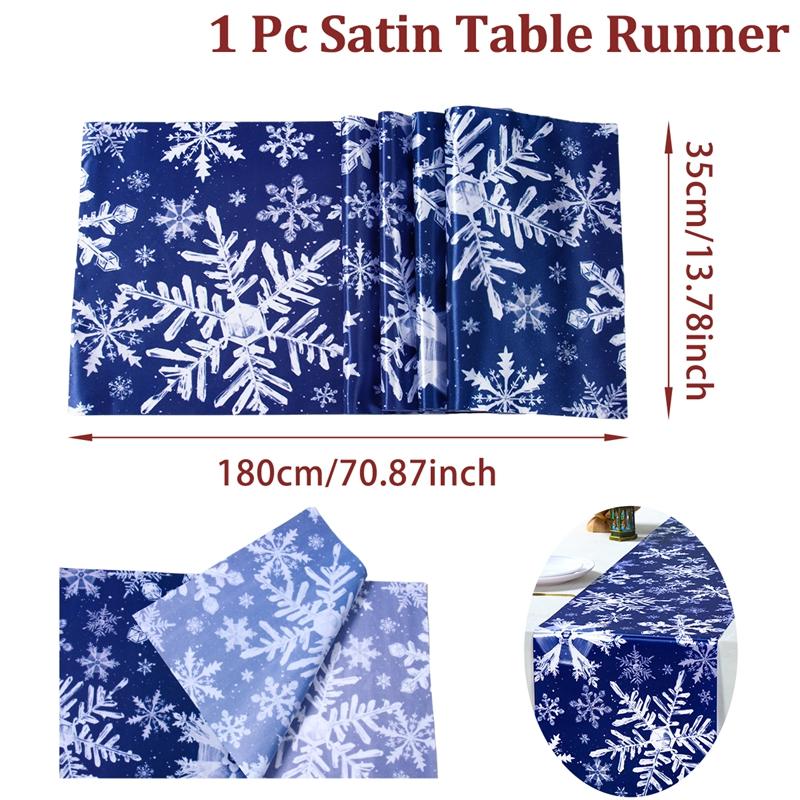 Christmas Table Runners Merry Christmas Decoration for Home 2024 Xmas Party Decor Ornaments Navidad Natal New Year Gifts 2025
