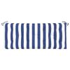 VidaXL Coussin de banc de jardin rayures bleues et blanches 120x50x7cm 361595