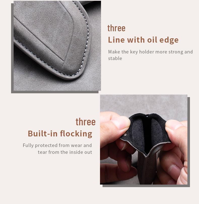 Ji Yue 01 Card Key Case: High-End 2023 Leather Protective Cover with Buckle