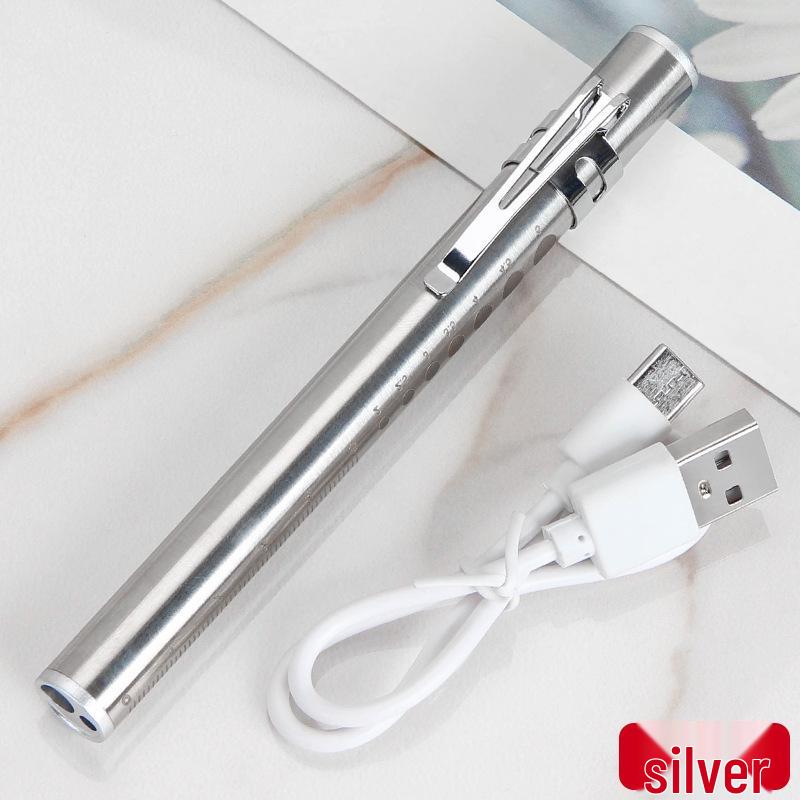 Dual-Light LED USB Charging Pupil Pen for Oral and Ophthalmic Exams