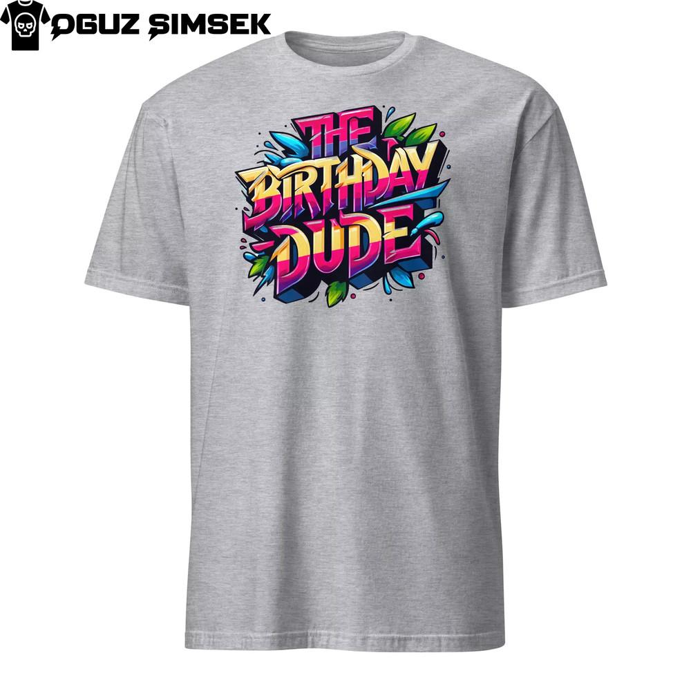 

Футболка с граффити-надписью «Именинник»: Унисекс Модная футболка с коротким рукавом 3XL