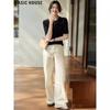 Basic House Women's Lyocell Ice Silk Round Neck T-Shirt
