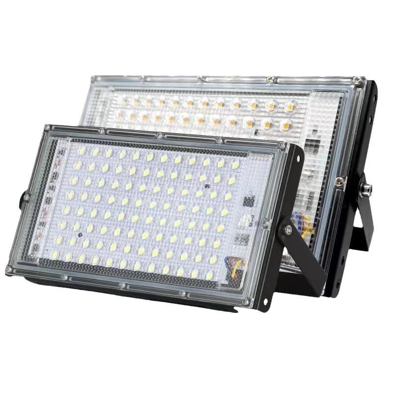 50W/100W Outdoor Waterproof LED Floodlight with European Plug, Super Bright Projection