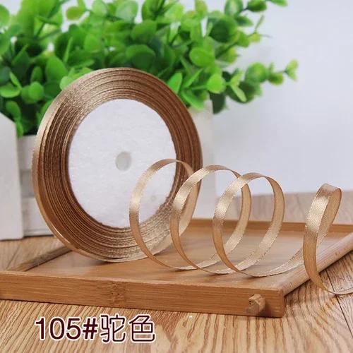 25Yards 6mm Silk Satin Ribbons for Crafts Bow Handmade Gift Wrap Partys Christmas Wedding Decorative Artificial DIY Accessories