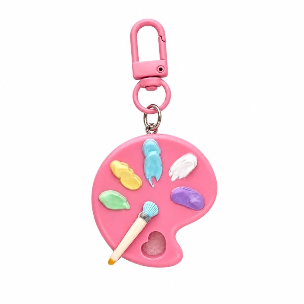 with Paintbrush Artist Palette Palette Paintbrush Keychain Resin Keychain Pendant  Bags Backpacks