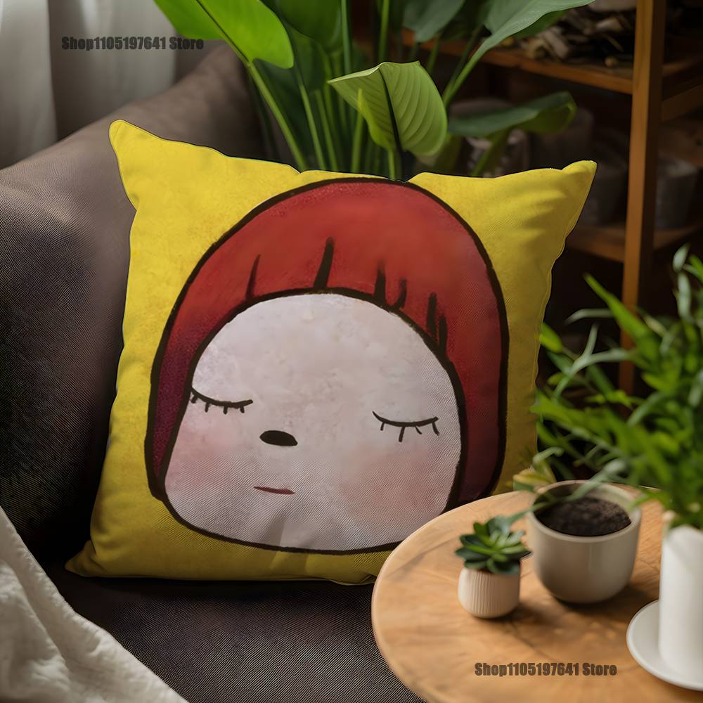 Y-Yoshitomo-ES Nara Pillow Case For Sofa Decor Car Office Room Printing Cushion Cover Decorations and Protector