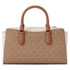 Michael Kors Mk Arden Monogram Pattern Faux Leather Tote Bag Small Women Tote Bags Camel Cream 35S6G4XM5B-260