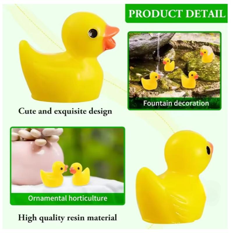 Mini Resin Ducks Tiny Duck Miniature Figures Bulk Little Duck Charms for Party, DIY Micro Landscape Decorations