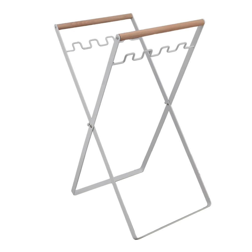 Iron Trash Bag Holder Outdoor Leaf Bag Stand Foldable Trash Stand Holder for Camping