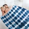 Shibori Indigo Stipes Throw Blanket For Baby Decorative Beds Travel Personalized Gift Blankets