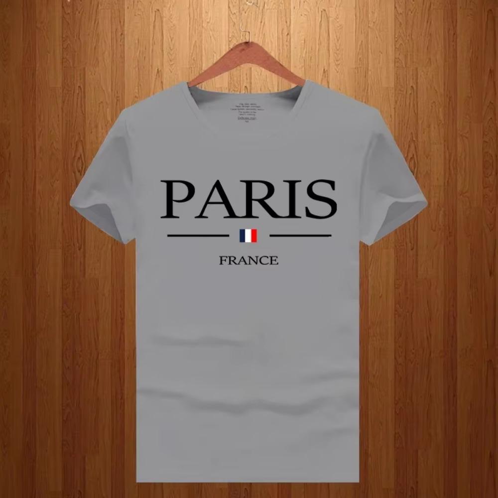 2023 Brand New Men's Summer Letters Print Y2k T-shirt Male Short Sleeved Luxury Tees Clothing Loose Pure Cotton Soft Tops