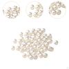 100Pcs Beads with Hole Loose Arts White Threading Spacer for Bangle Tiara Earring