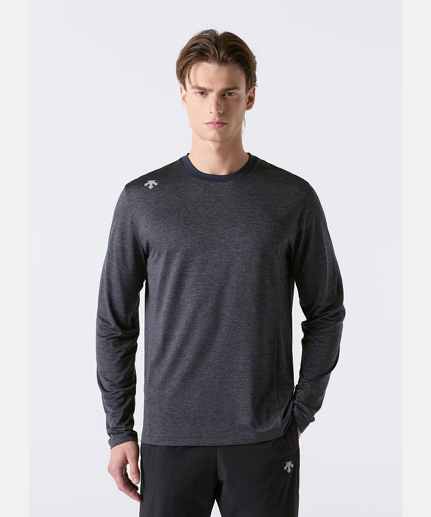 Descente Running Quick-Drying Long Sleeve T-Shirt Melange Gray Sr123Rtl21 (B Type)