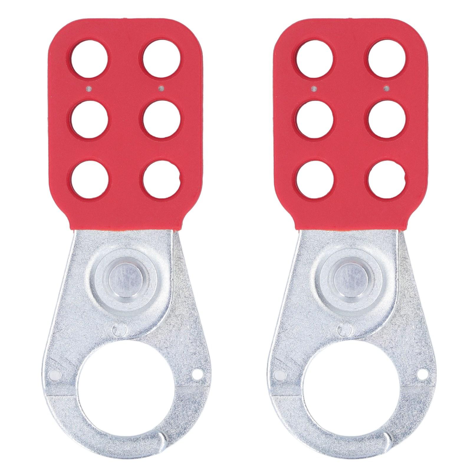 

2Pcs Lock Out Hasp 6 Hole 1in Diameter Frosted Finish Lockout Padlock Tag Out Hasp for Security