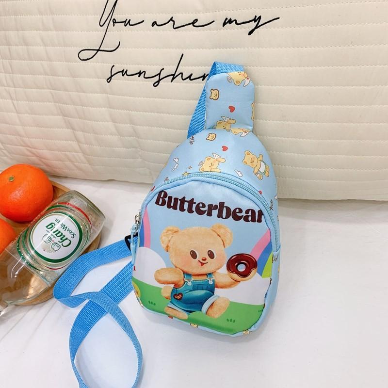 Butter Bear Bag Kids Print Nylon Crossbody Bags Spacious Designs Breathable