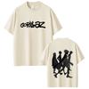 Limited Rock Band Gorillaz Print Tshirt Men Women Casual Oversized Crewneck T Shirts Male Fashion High Quality Cotton Tshirt