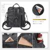 PU Perfect for A4 [BOTATA] Women's Backpack, Leather, Small, Waterproof, Commuting, Cute, Stylish, Size, Anti-Theft (NSSJB01-Blue)