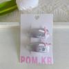 Spring New Korean  Pink Silver Bow Hairpin Children's Sweet Side Broken Hair Break Clip Baby Side Clip Girl