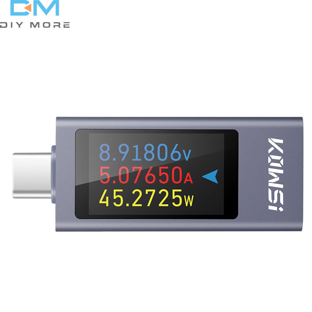 KWS-2301C Current and Voltage Monitor DC 4-30V 0-12A Type-C Power Meter Tester PD Battery Capacity Digital LCD Display Meter