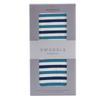 Newcastle Classics Bamboo Muslin Swaddle Japanese Soft and Fluffy Baby Blue White 0 Months and [Official Product] Blanket, Gift, & Stripes, Up,