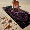 Moonlit Meditation Beach Towel, Super Soft Microfiber, Gift for Her/Him, Birthday, for Pool, Beach, Travel, Home Decor Fan gifts