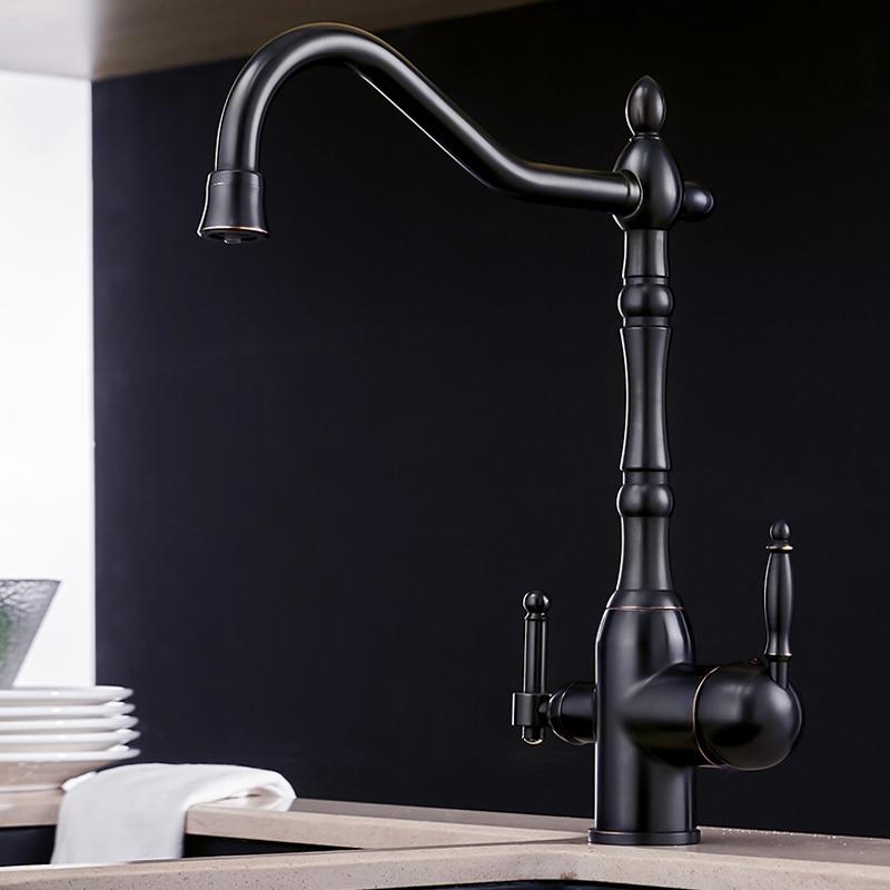 Kitchen Purify Faucets Gold Mixer Tap Cold and Hot 360 Rotation with Water Purification Features Kitchen Crane Tap MH-0193