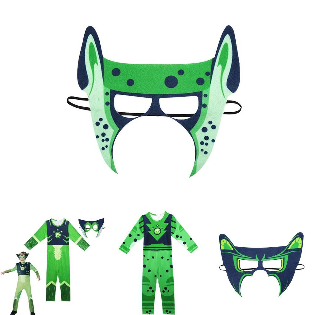 Wild Kratts Creature Power Suit Costume For Kids With Green Navy Jumpsuit And Mask