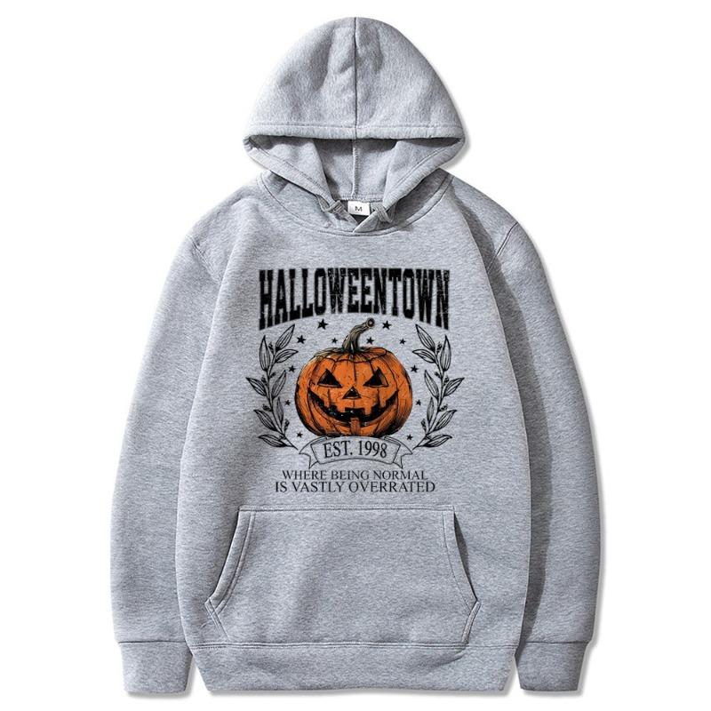 Halloween Town 1998 Retro Halloween Sweatshirt Pumpkin Autumn Party Trendy Sweatshirt Men Womnen Fleece Hoodies