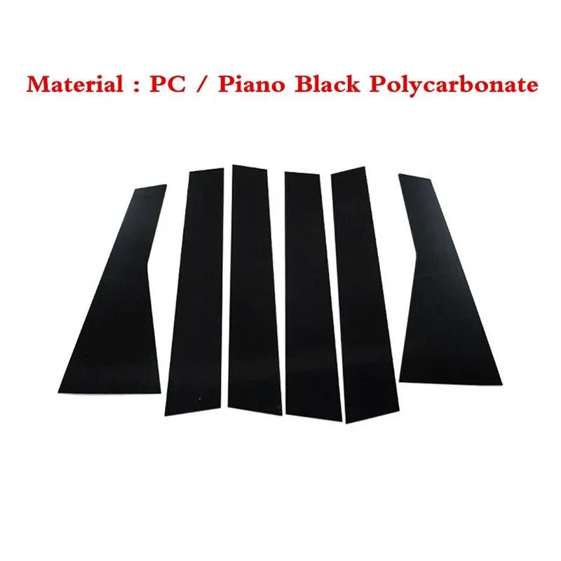 6Pcs Gloss Black Pillar Post Fit For Kia K3 Forte Sedan      Window Sticker Cover Door Side Trim Decor Kit