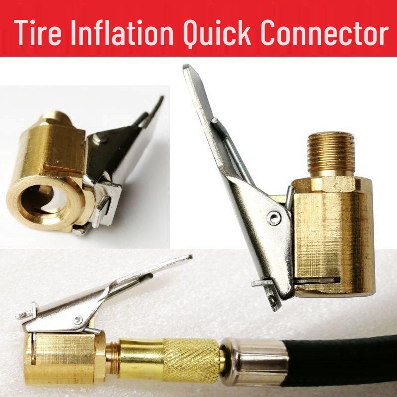 Car Inflator Pump American Thread Air Nozzle: Quick-Convert Clip-on for Car Pump Accessories