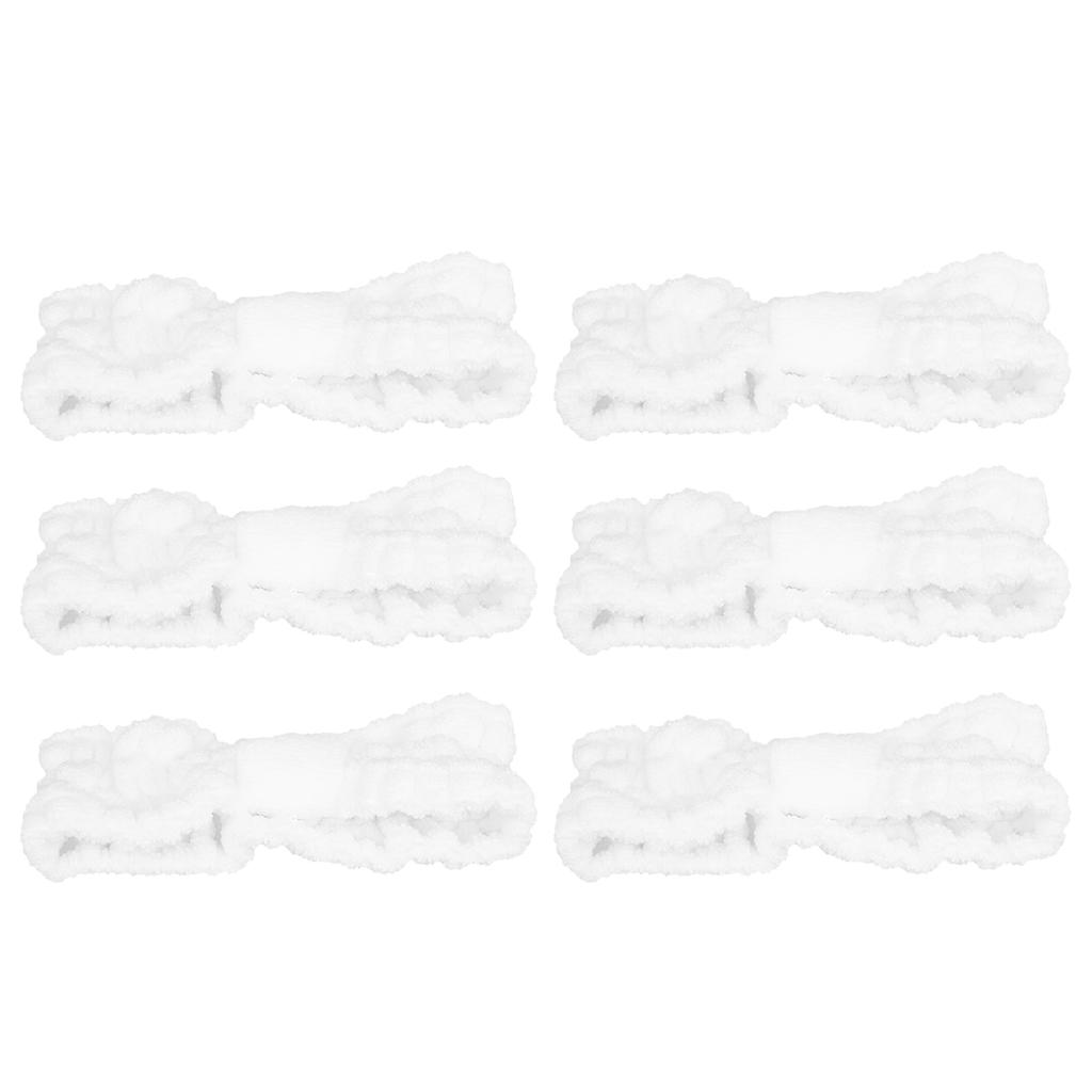 6PCS Microfiber Hdbands Soft Elastic Bowknot Hair Bands for Makeup Face Washing Sports Supplies