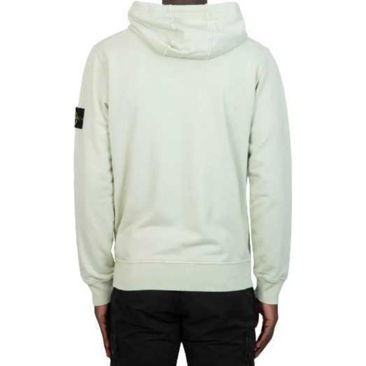 STONE ISLAND Felpa con zip e logo da uomo Verde Pistacchio 801564251-V0051
