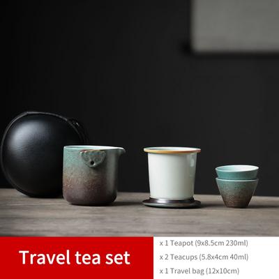 Keramik Tee-Set Tragetasche Einfache Filtertrennung Schnelle Teetasse Ein Topf Zwei Tassen