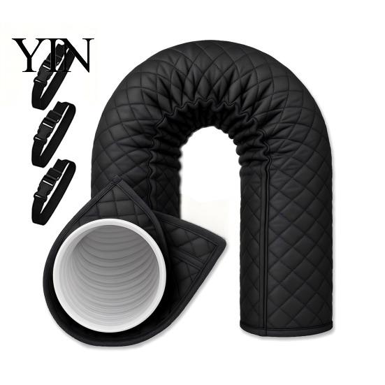 Ac Pipe Insulation Sleeve Air Conditioner Hose Cover, with Tool-free Installation And Adjustable Duct Heat Shield Straps, Exhaust Shield, for