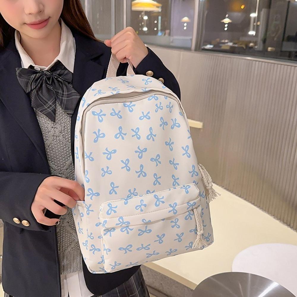 Nylon Schleife Rucksack Leicht Teenager Umhängetasche Tragbar Schüler Schultasche Outdoor