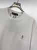 Women's High Version Rhinestone Applique Loose Fit Cotton Cropped T-shirt
