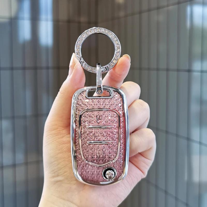 Keychain For Wuling Hongguang Mini Ev Mini Gb Nano Ev Keycover Key Shell Keychain 22 Car Buckle Case Female Keycase