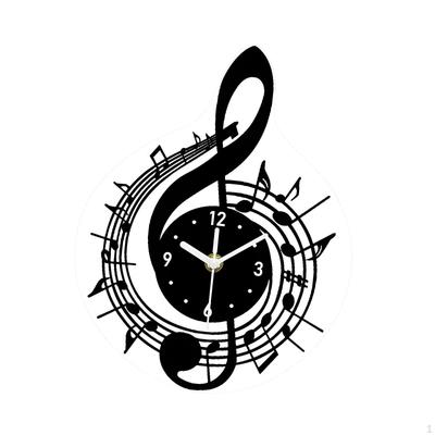Decorative Wall Clock In The Shape of A Musical Note, Art, Simple And Elegant, Unique Gift,