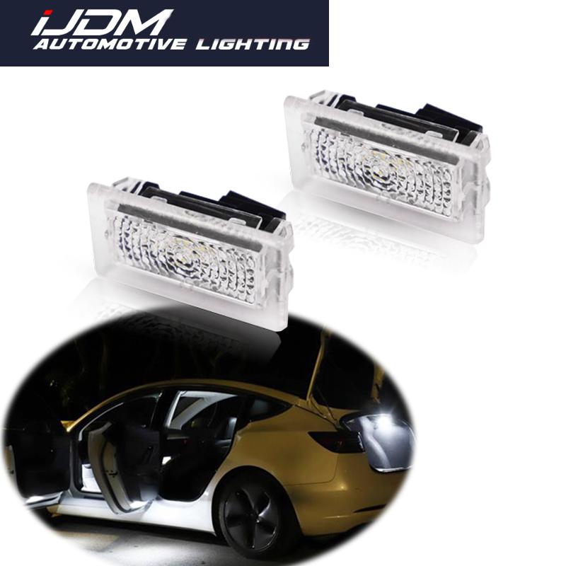 2PCS for Tesla Model S Model X Model 3 Xenon White LED Car Interior Lights Trunk Area Cargo Lights Door Courtesy Lights Dome Lights 6